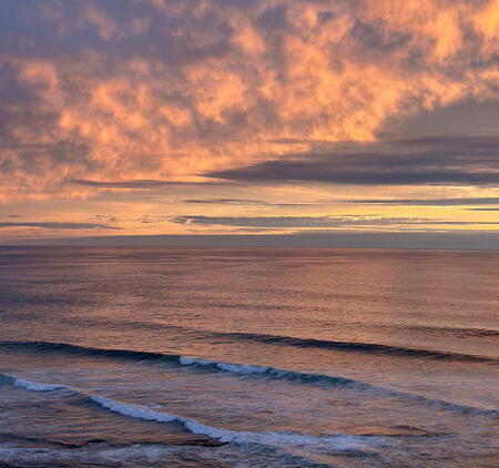 sunset over the atlantic ocean